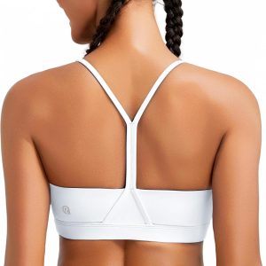 RUNNING GIRL Sports Bras for Women,Y-Back Medium Support Workout Sports Bra Padded Racerback Supportive Bras Push up