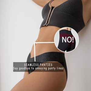 Seamless Underwear for Women Soft No Show Panties Sexy High Cut Invisible Hipster Silky Cheeky Ladies Bikini 6 Pack