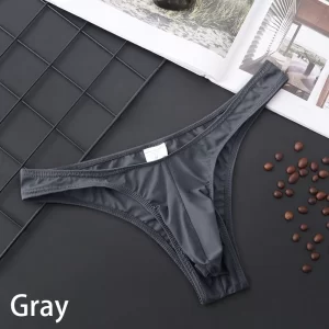 Sexy Low Waist G-string For Men Seamless Breathable Men's Briefs Ultra Thin Transparent Panties Black Underpants Man Underwear - AliExpress 200574005