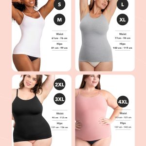 SHAPERMINT Womens Tops - Scoop Neck Cami Body Shaper for Women, Shapewear Tummy Control, Camisole Tank Tops for Women