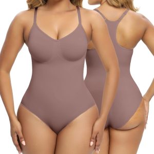 SHAPERX Bodysuit for Women Tummy Control Shapewear Racerback Seamless Sculpting Body Shaper Tank Top