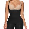 SHAPERX Open Bust Shapewear Tummy Control Bodysuits for Women Seamless Compression High Waisted Body Shaper