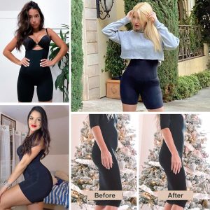 SHAPERX Shapewear for Women Tummy Control Open Bust Thigh Slimmer Body Shaper