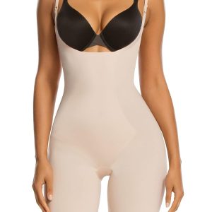 SHAPERX Shapewear for Women Tummy Control Open Bust Thigh Slimmer Body Shaper