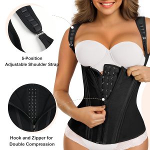 SHAPERX Waist Trainer Corset for Women Tummy Control Sport Girdle Hourglass Waist Cincher Body Shaper with Steel Boned