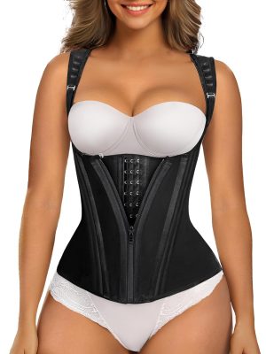 SHAPERX Waist Trainer Corset for Women Tummy Control Sport Girdle Hourglass Waist Cincher Body Shaper with Steel Boned
