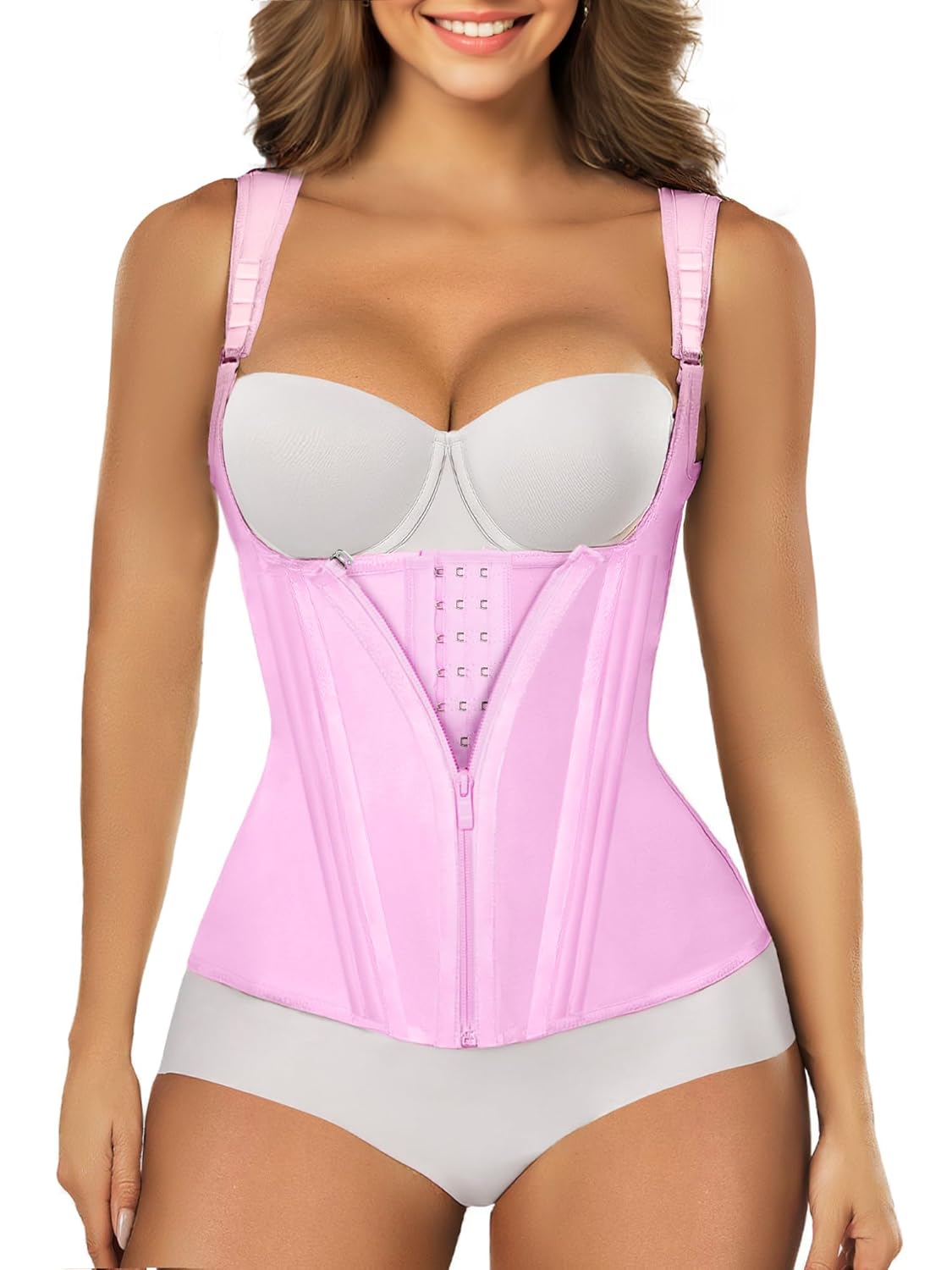 SHAPERX Waist Trainer Corset for Women Tummy Control Sport Girdle Hourglass Waist Cincher Body Shaper with Steel Boned