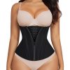 SHAPERX Waist Trainer for Women Corset Shapewear Tummy Control Sport Workout Waist Cincher Body Shaper Zipper and Hooks