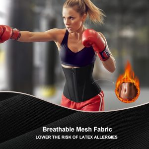 SHAPERX Waist Trainer for Women Corset Shapewear Tummy Control Sport Workout Waist Cincher Body Shaper Zipper and Hooks