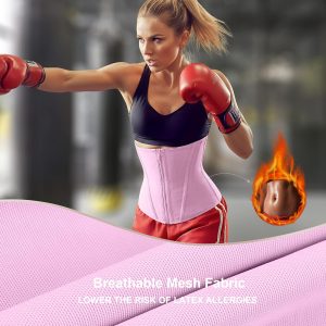 SHAPERX Waist Trainer for Women Corset Shapewear Tummy Control Sport Workout Waist Cincher Body Shaper Zipper and Hooks