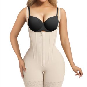 SHAPERX Women's Fajas Colombianas Tummy Control Shapewear Postpartum Butt Lifting Body Shaper with Boned Support