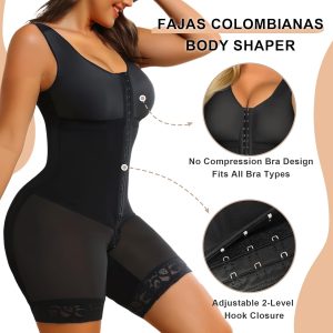 SHAPERX Women's Fajas Colombianas Tummy Control Shapewear Postpartum Full Body Shaper Butt Lifter Bodysuit