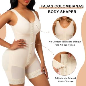 SHAPERX Women's Fajas Colombianas Tummy Control Shapewear Postpartum Full Body Shaper Butt Lifter Bodysuit