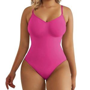 SHAPERX Women's Shapewear Bodysuit Tummy Control Body Shaper Seamless Sculpting Snatched Waist Body Suit
