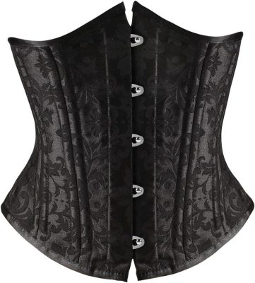 SHAPERX Women's Waist Training Corsets Underbust Heavy Duty 26 Steel Boned Hourglass Silhouette Body Shaper