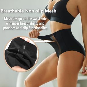 Sth Big 4 Pack Womens High Waisted Underwear Seamless Full Coverage Brief Ladies No Show Panties