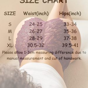 Sth Big Cheeky Underwear for Women Lace No Show Bikini Soft Breathe Seamless Panties Ladies Sexy Hipster Set 6 Pack