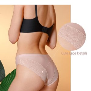 Sth Big Sexy Cheeky Underwear for Women Lace Bikini Panties Ladies No Show Hipster V-Waist Multi-Pack