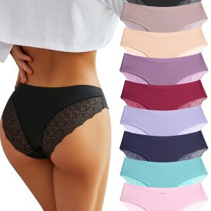 Sth Big Sexy Cheeky Underwear for Women Lace Bikini Panties Ladies No Show Hipster V-Waist Multi-Pack