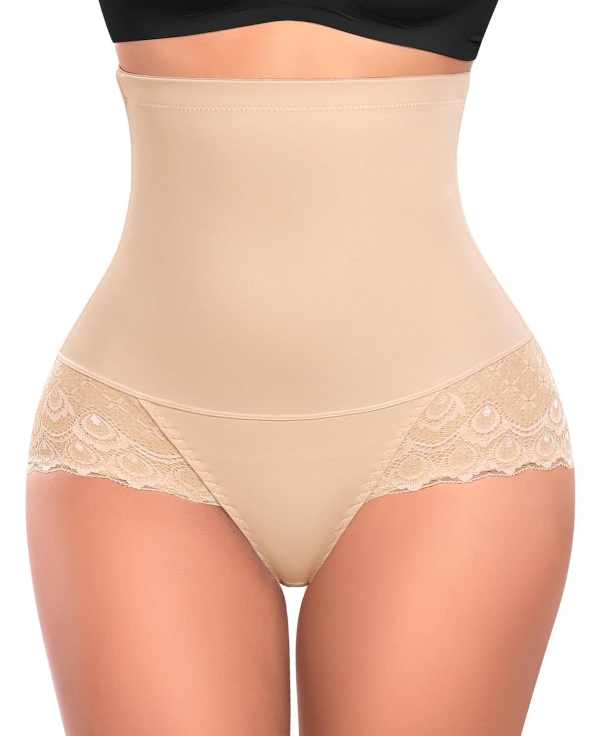 Tummy Control Shapewear Panties for Women High Waisted Shaping Underwear Lace Body Shaper Girdle