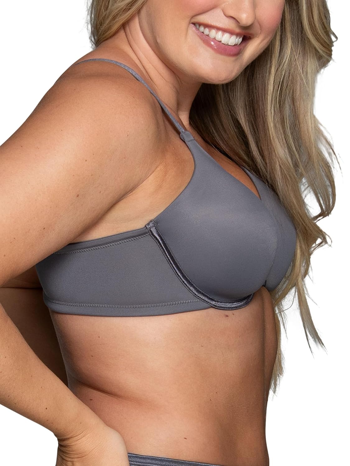 Vanity Fair Womens Full Figure Beauty Back Smoothing Bra, 4 Way Stretch Fabric, Lightly Lined Cups Up to H