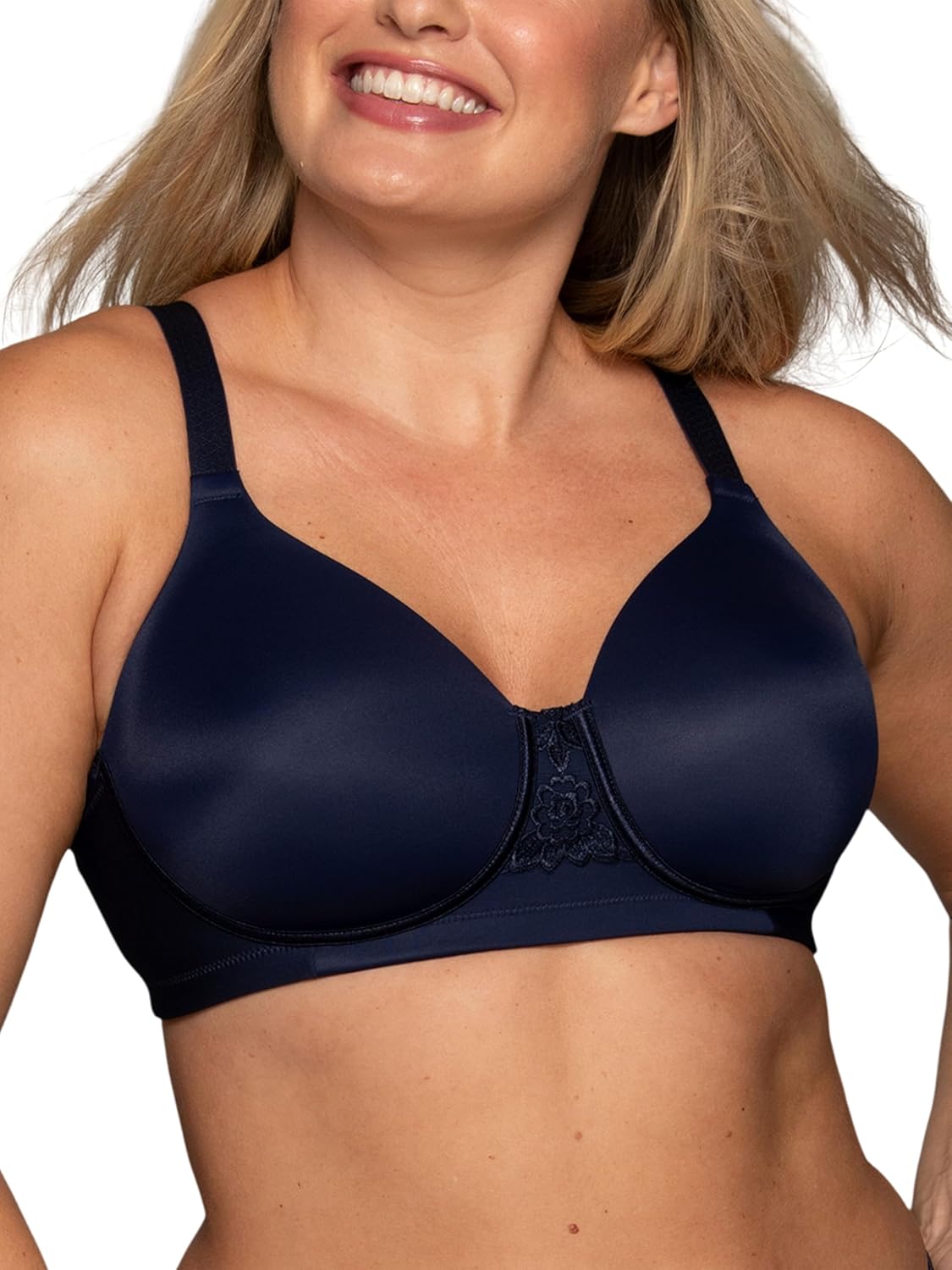 Vanity Fair Womens Full Figure Beauty Back Smoothing Bra, 4 Way Stretch Fabric, Lightly Lined Cups Up to H