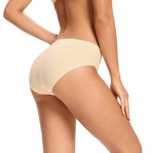 voenxe 5-Pack Women Bikini Underwear and 5-Pack Women Seamless Hipster Underwear Seamless Breathable Ladies Panties,No Show Comfortable Briefs Undies for Women