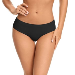 voenxe 5-Pack Women Bikini Underwear and 5-Pack Women Seamless Hipster Underwear No Show Briefs,Comfortable Undies for Women