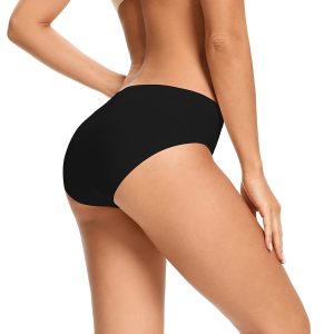voenxe 5-Pack Women Bikini Underwear and 5-Pack Women Seamless Hipster Underwear No Show Briefs,Comfortable Undies for Women