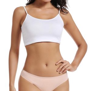 voenxe 5Pack Seamless Thongs and 5Pack Seamless Lace Thongs No Show Ladies Thong,No Line Breathable Comfortable Panties Undies for Women