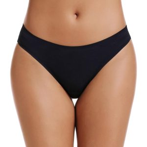 voenxe 5Pack Seamless Thongs and 5Pack Seamless Lace Thongs No Show Ladies Thong,No Line Breathable Comfortable Panties Undies for Women