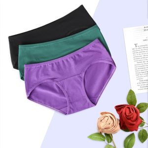 voenxe Cotton Underwear Women Hipster Brief Panties,Breathable Women's Full Coverage Bikini,Soft Workout Ladies Undies,5 Pack