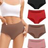 voenxe Cotton Women's Underwear Ladies Comfortable,S Coffee