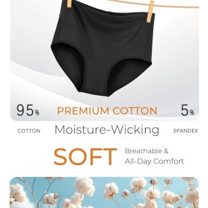 voenxe Cotton Women's Underwear Ladies Comfortable,S Coffee