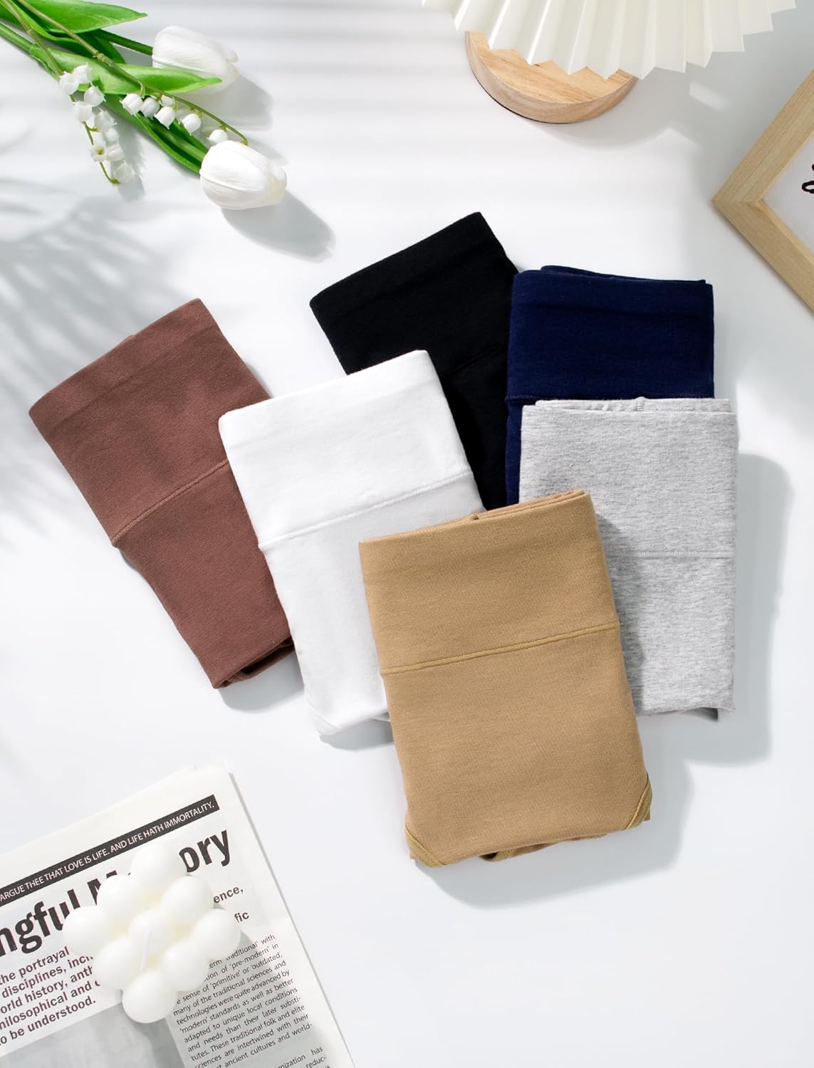 voenxe Cotton Women's Underwear Ladies Comfortable,S Coffee