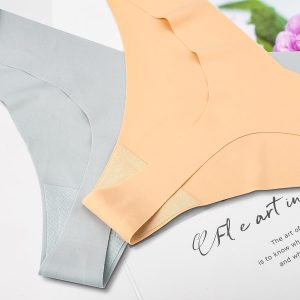 voenxe Seamless Thongs for Women,No Show Ladies Underwear,Invisible Comfortable Panties,Low Rise Gym Workout Undies,5 Pack