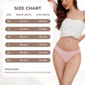 voenxe Seamless Thongs for Women,No Show Ladies Underwear,Invisible Comfortable Panties,Low Rise Gym Workout Undies,5 Pack