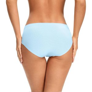 voenxe Seamless Underwear for Women,Hipster No Show Ladies Panties Line,Breathable Stretch Bikini,Invisible Workout Briefs,Comfortable Soft Undies,Gym Underpants,5 Pack