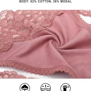 voenxe Seamless Women Underwear Thongs 5 Pack and 5 Pack Seamless Lace Thongs for Women