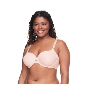 Warner's Womens No Side Effects Underarm-Smoothing Comfort Underwire Lightly Lined T-Shirt Bra 1356