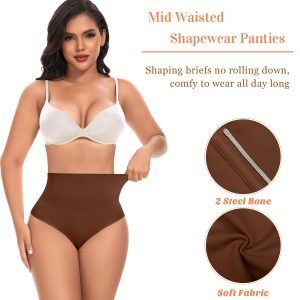 Werena Tummy Control Shapewear Underwear for Women High Waisted Body Shaper Panties Slimming Girdle Shaping Briefs