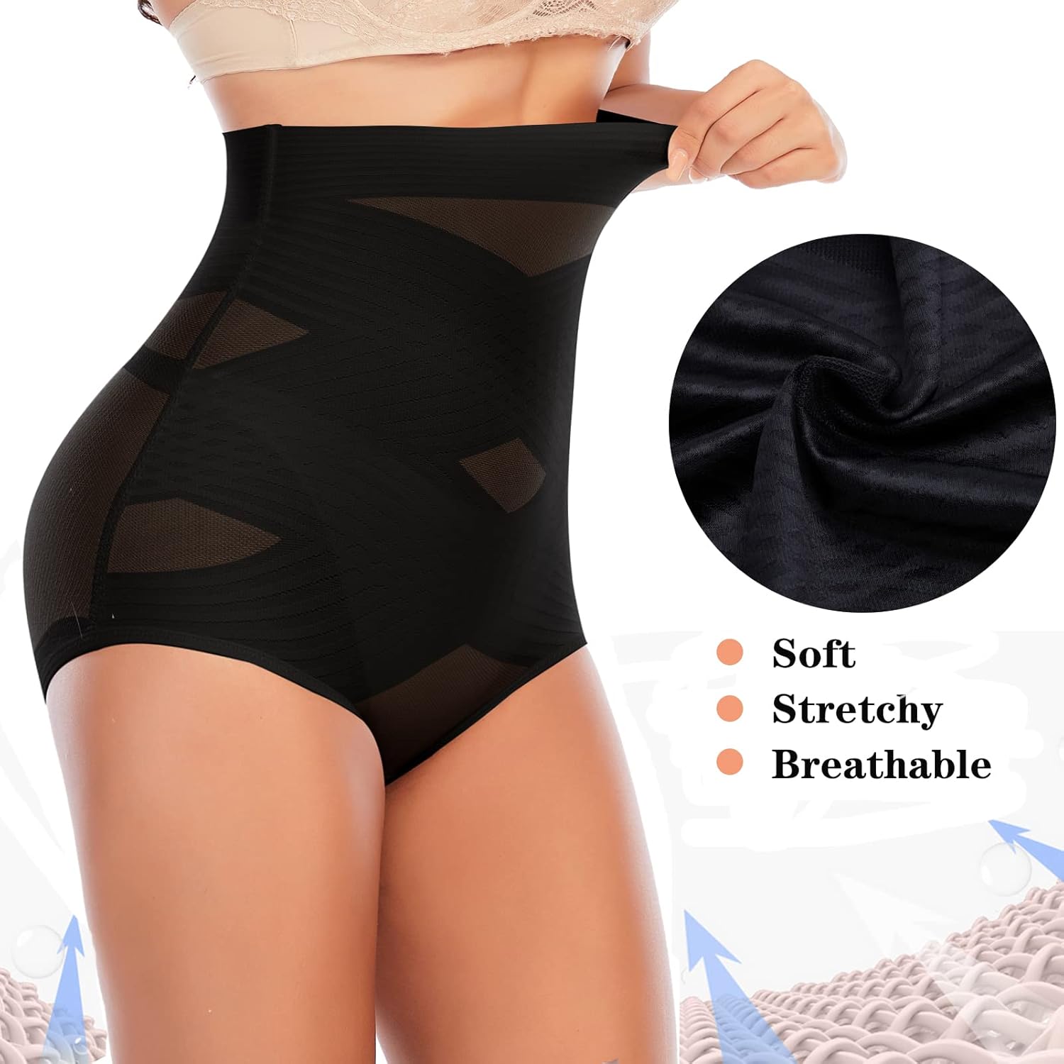 Werena Tummy Control Shapewear Underwear for Women High Waisted Body Shaper Panties Shaping Briefs
