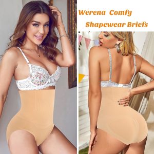 Werena Tummy Control Shapewear Underwear for Women High Waisted Body Shaper Panties Shaping Briefs