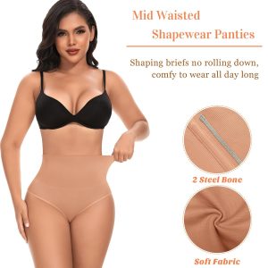 Werena Tummy Control Shapewear Underwear for Women High Waisted Body Shaper Panties Slimming Girdle Shaping Briefs