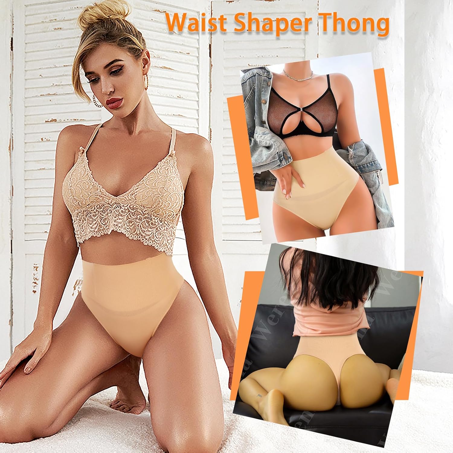 Werena Tummy Control Thong Shapewear for Women Seamless Shaping Thong Panties Body Shaper Underwear