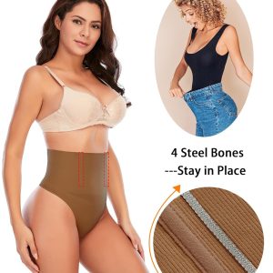 Werena Tummy Control Thong Shapewear for Women Seamless Shaping Thong Panties Body Shaper Underwear