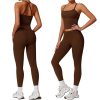 Women 2 Piece Workout Sets (2025 NEW) Yoga Outfit Open Back Tank Top High Waisted Leggings Gym Sets Tracksuits