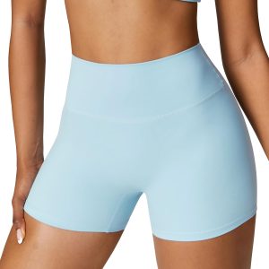 Women High Waisted Yoga Shorts (2025 NEW) - Soft Athletic Tummy Control Yoga Workout Shorts