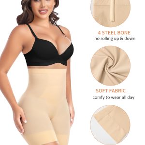 Womens Shapewear Shorts Tummy Control Body Shaper Thigh Slimmer Slip Shorts for Under Dress Shapewear Underwear