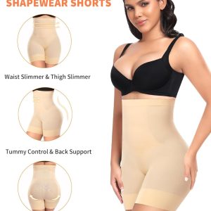 Womens Shapewear Shorts Tummy Control Body Shaper Thigh Slimmer Slip Shorts for Under Dress Shapewear Underwear